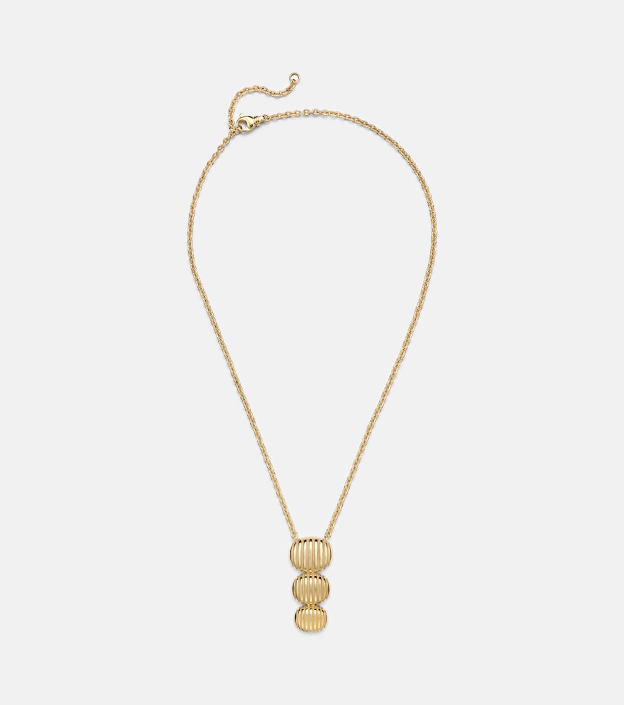 Pamela Zamore Isla Triple Oval 18kt gold pendant necklace