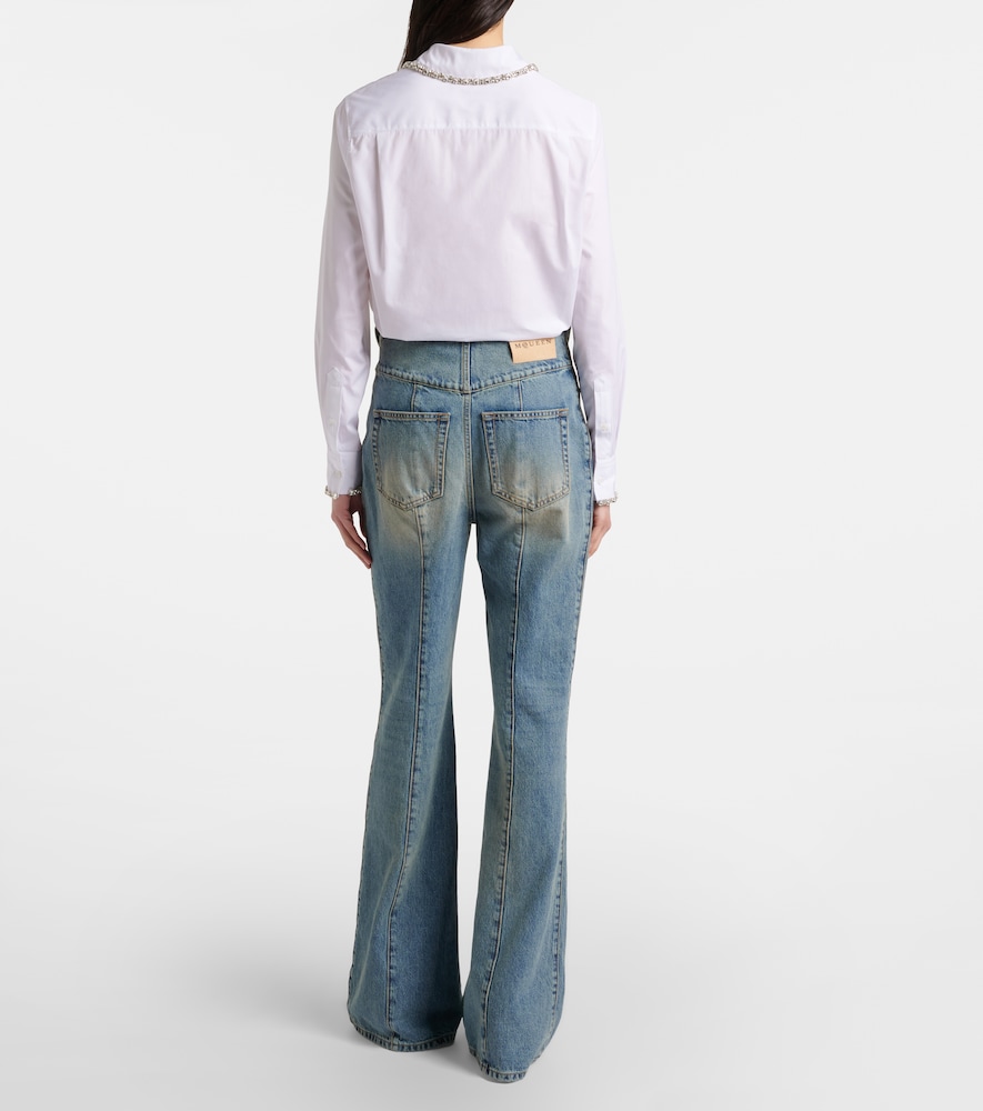  Mcqueen Mcqueen High-rise Wide-leg Jeans 