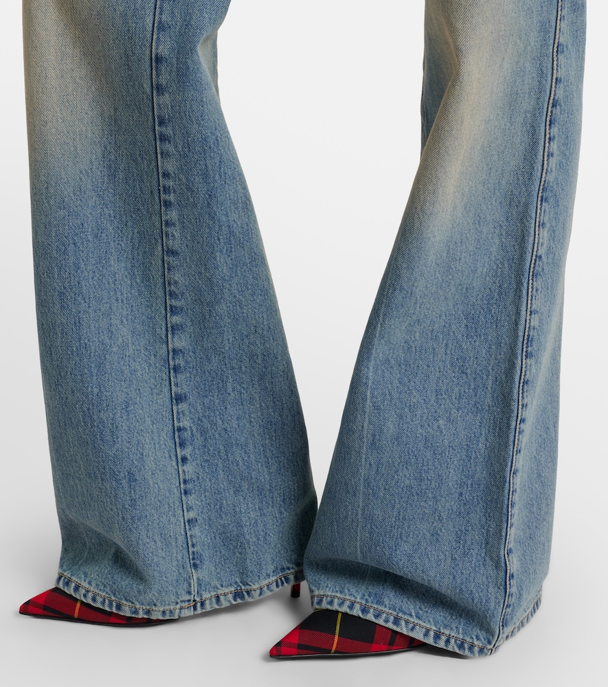  Mcqueen Mcqueen High-rise Wide-leg Jeans 