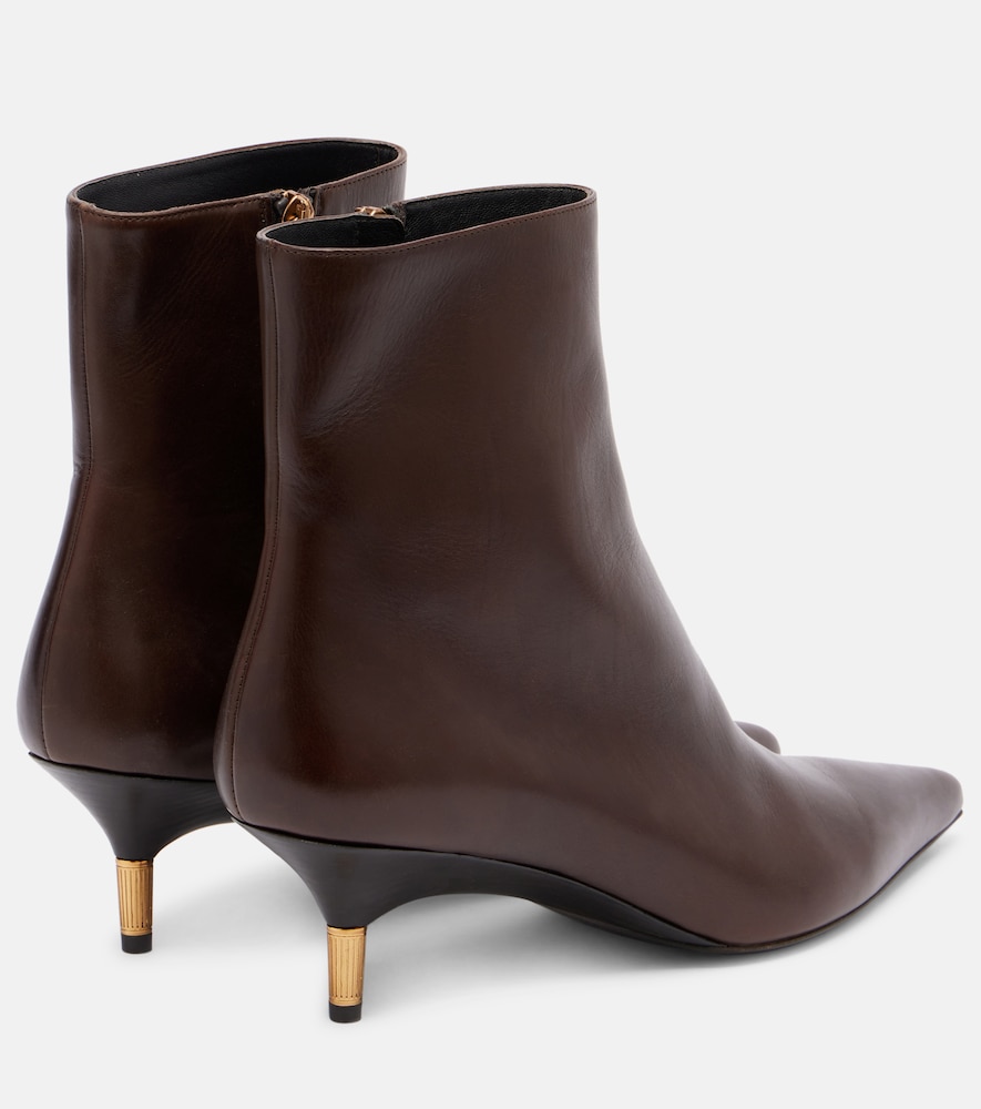  Khaite Khaite Bella 55 Leather Ankle Boots 