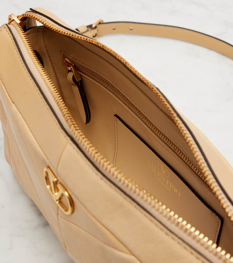 Valentino Panthea Small Leather Crossbody Bag In Sand