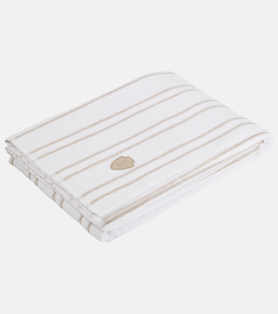Brunello Cucinelli Unisex Beige Striped Cotton Terry Beach Towel - Mytheresa