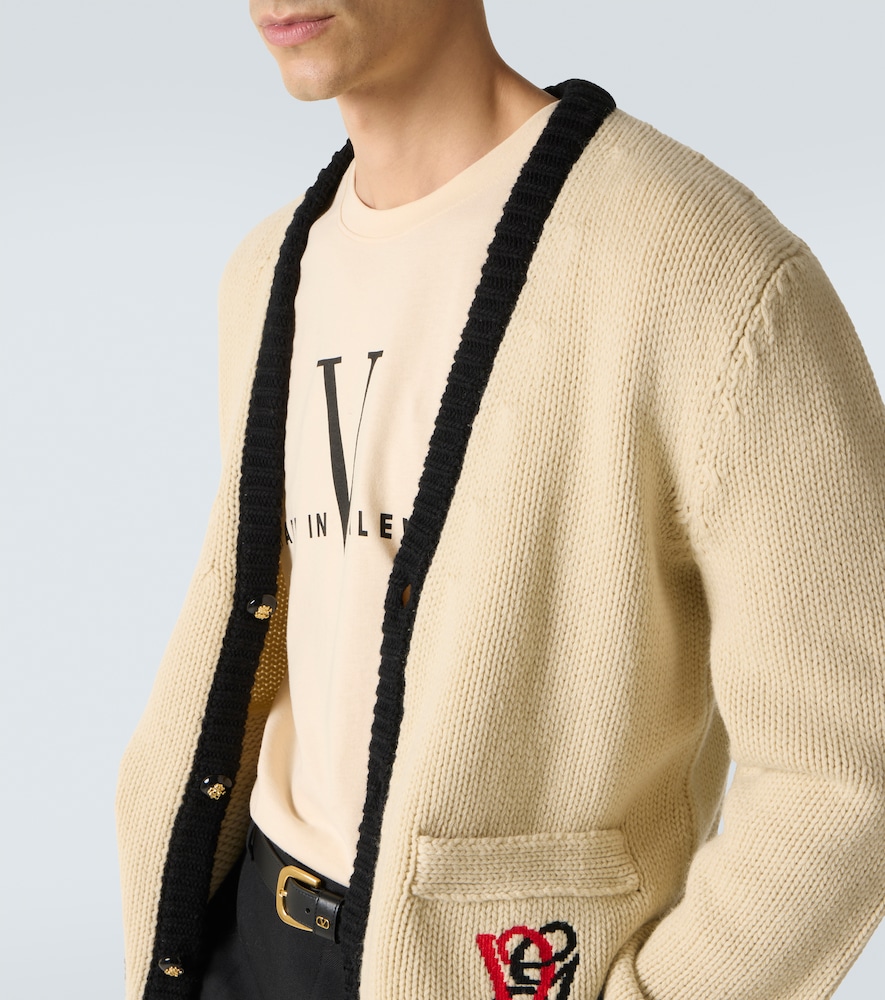  Valentino Valentino Bestickter Cardigan Aus Schurwolle 