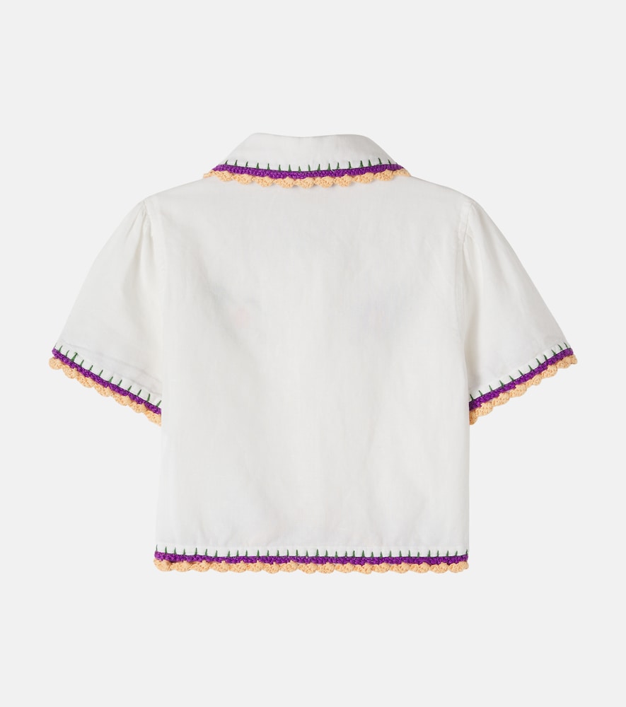  Stella Mccartney Kids Stella Mccartney Kids Hemd Aus Leinen Und Baumwolle 