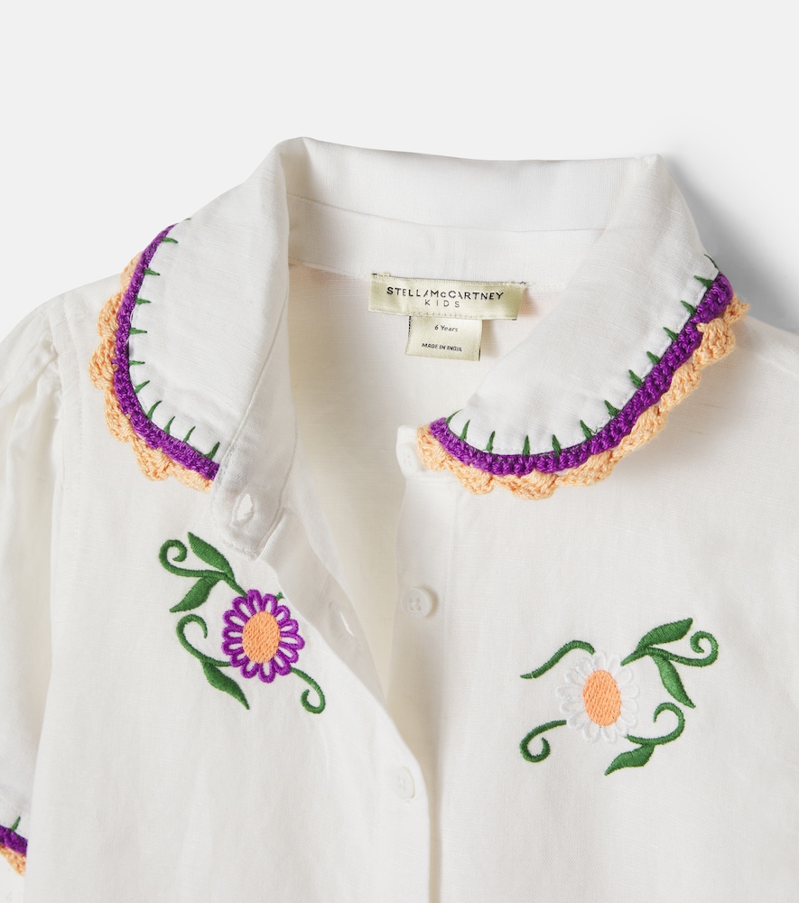  Stella Mccartney Kids Stella Mccartney Kids Hemd Aus Leinen Und Baumwolle 