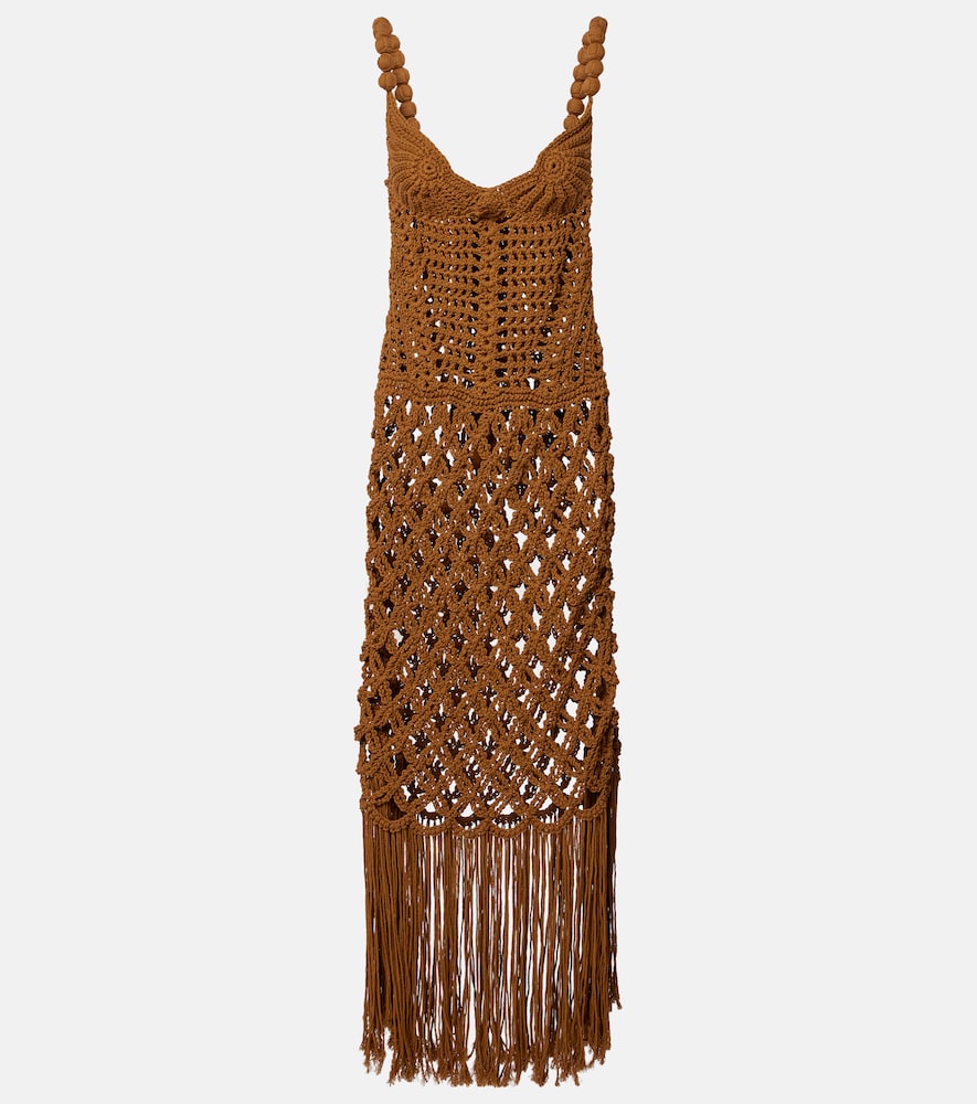 Balmain Crochet cotton maxi dress