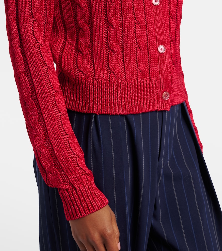  Ralph Lauren Collection Ralph Lauren Collection Cable-knit Silk Cardigan 