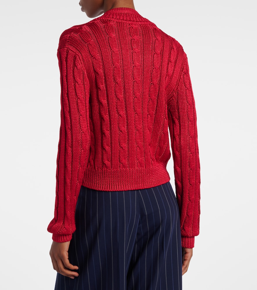  Ralph Lauren Collection Ralph Lauren Collection Cable-knit Silk Cardigan 