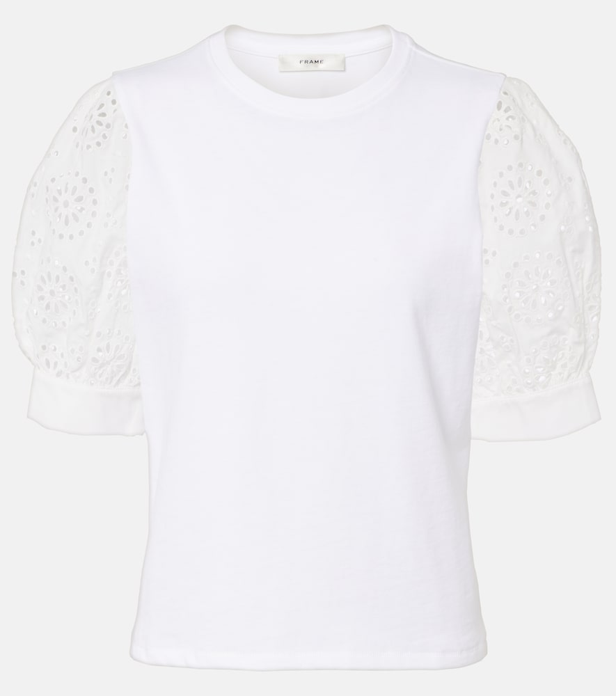 Frame The Deco broderie anglaise cotton T-shirt