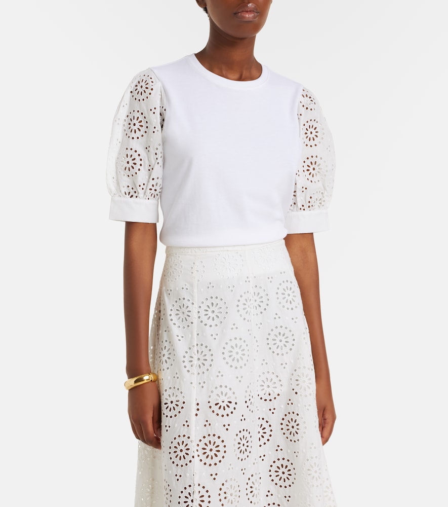 Frame The Deco broderie anglaise cotton T-shirt