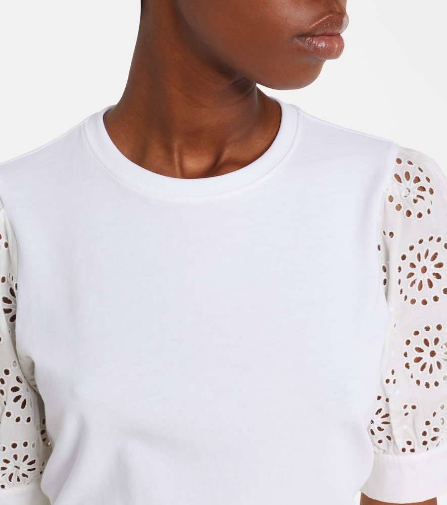 The Deco Broderie Anglaise Cotton T-Shirt