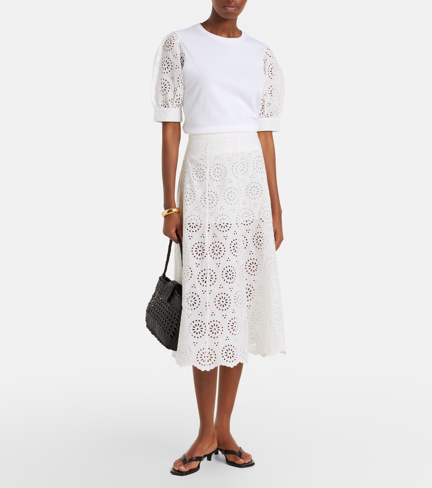 The Deco Broderie Anglaise Cotton T-Shirt