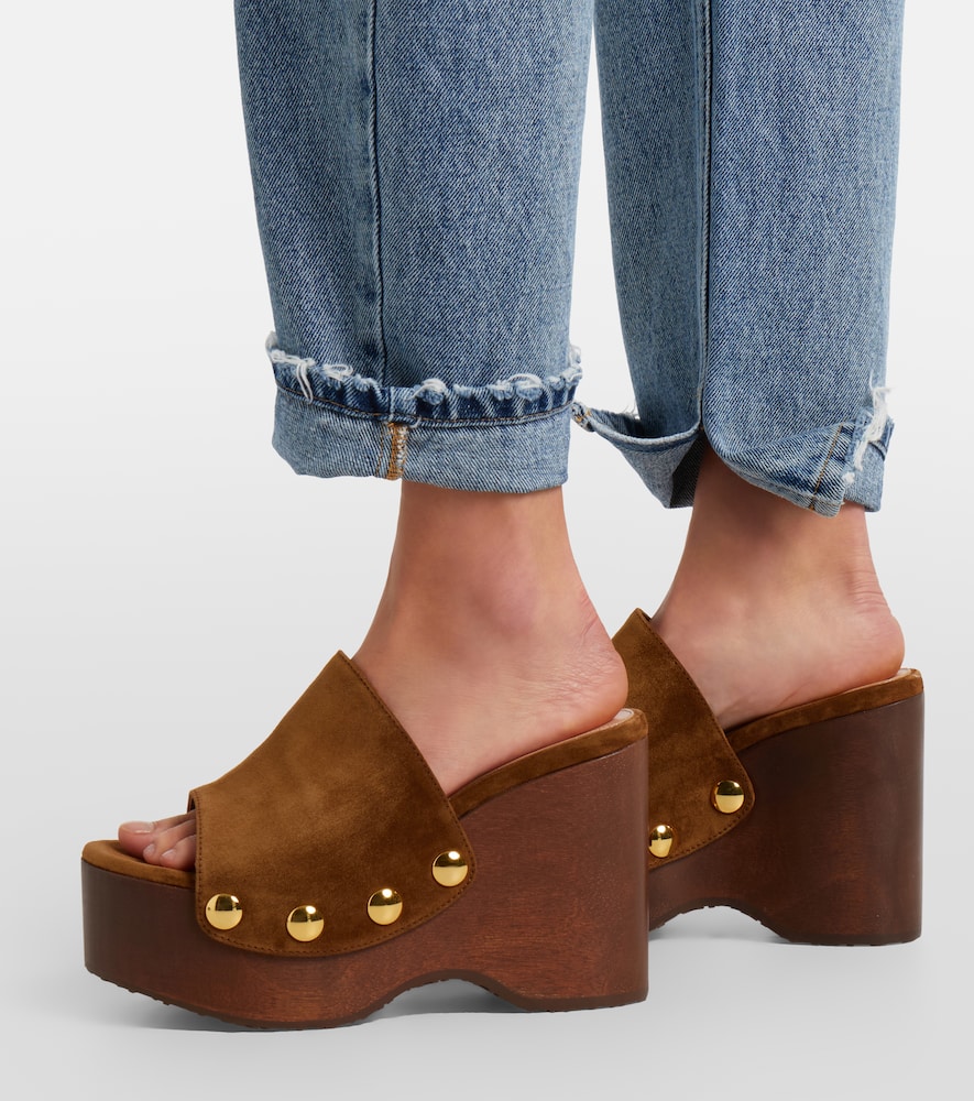 Gianvito Rossi Ardéa embellished suede wedges