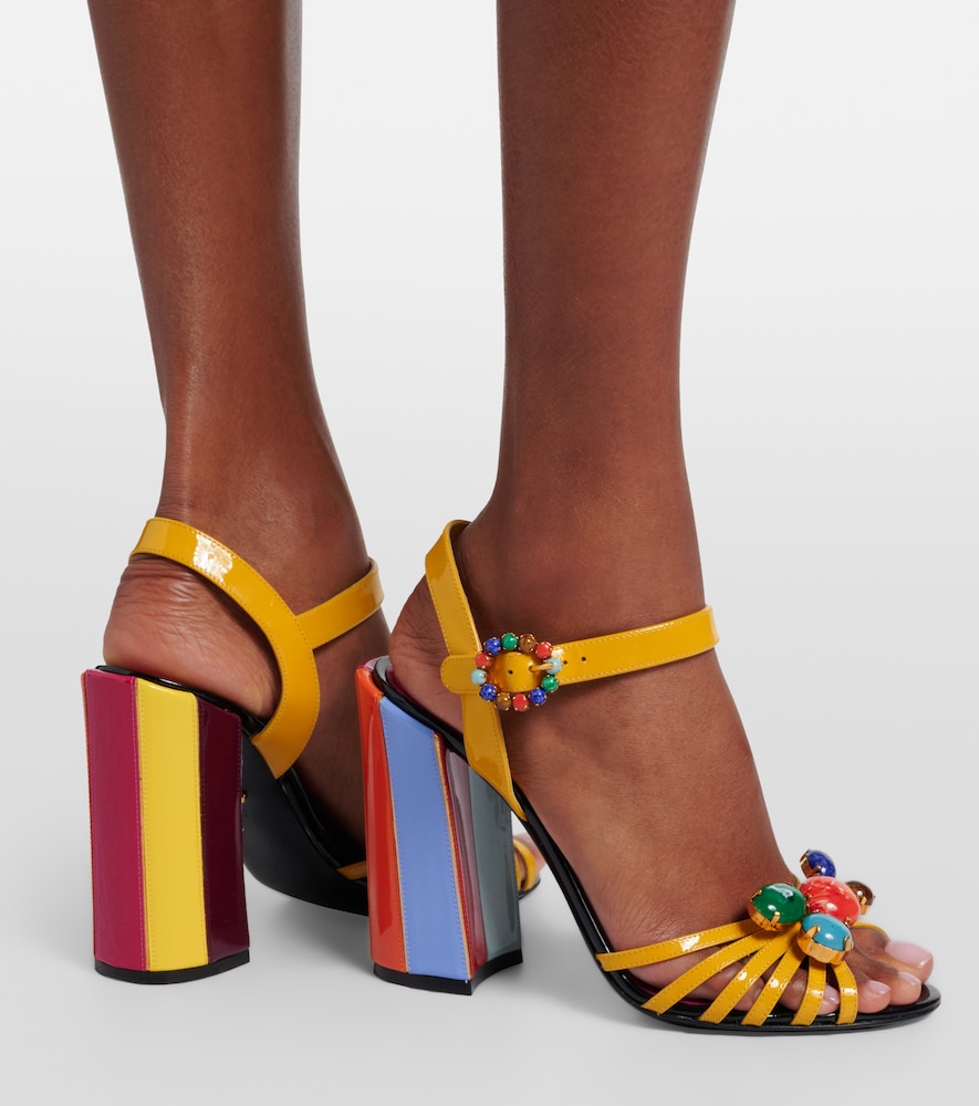 Dolce & Gabbana Keira embellished leather sandals
