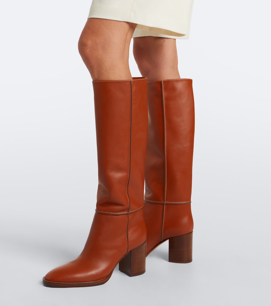 Leather Knee-High Boots