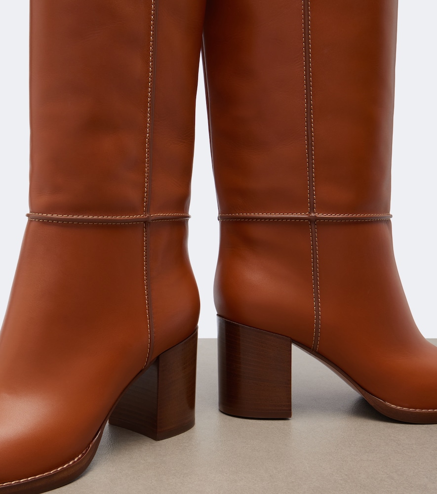 Leather Knee-High Boots