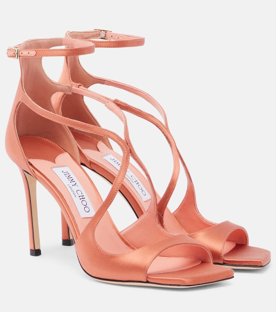 Jimmy Choo Women's Pink Azia Satin Sandals UK Size 9 - Mytheresa