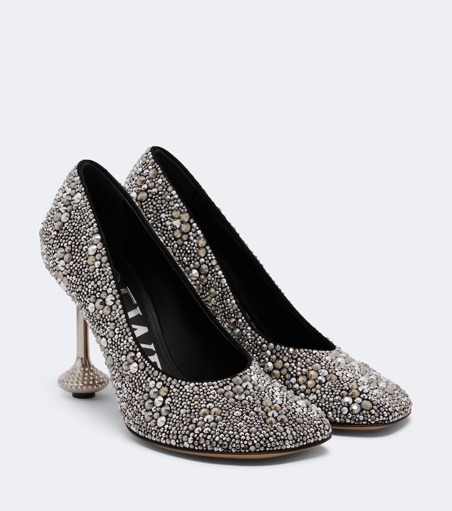 Pumps Toy aus Leder mit Kristallen