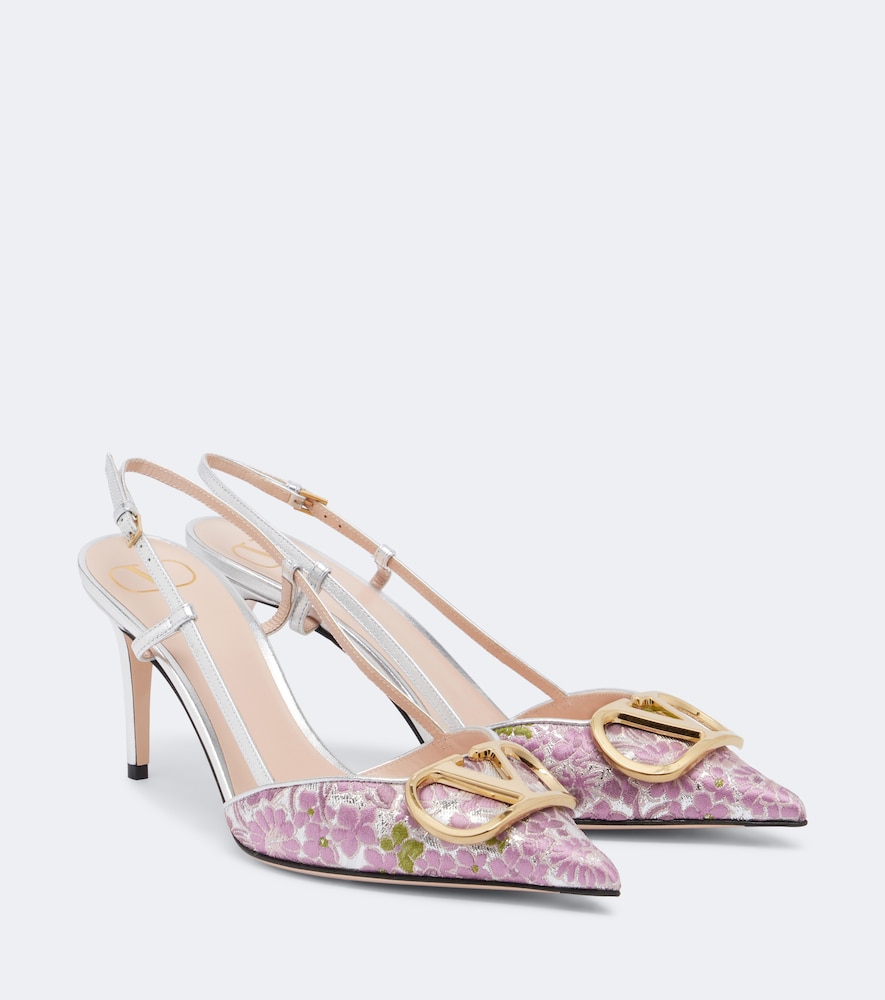 Valentino Garavani Vlogo Floral Slingback Pumps