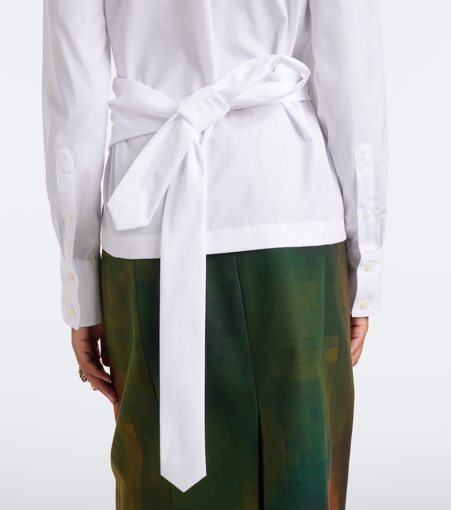 Cotton Poplin Wrap Shirt