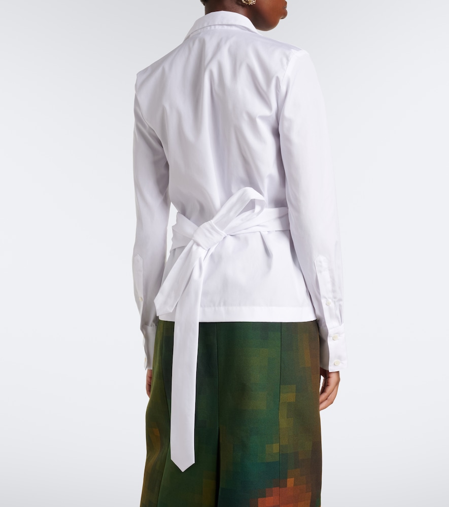 Cotton Poplin Wrap Shirt