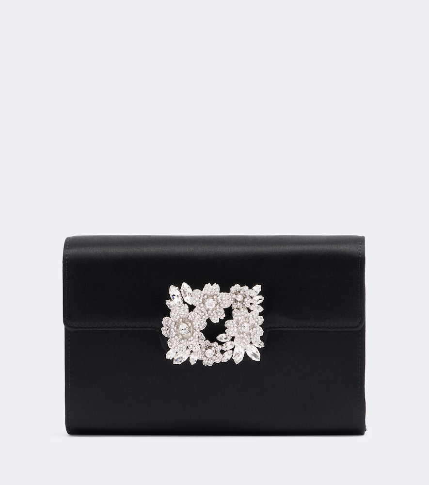 Verzierte Clutch Efflorescence aus Satin