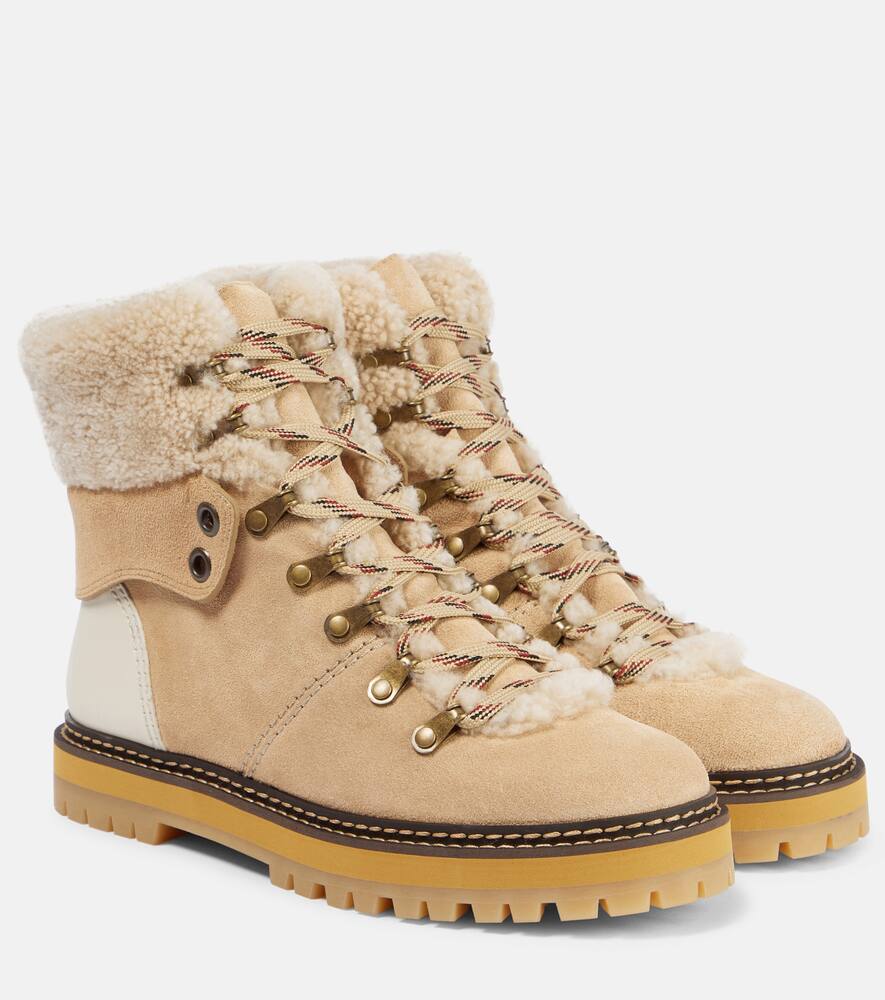 See By Chloe Eileen shearling lined suede hiking boots Smart Closet