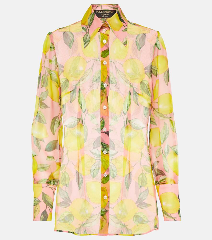 Dolce & Gabbana Printed silk chiffon shirt