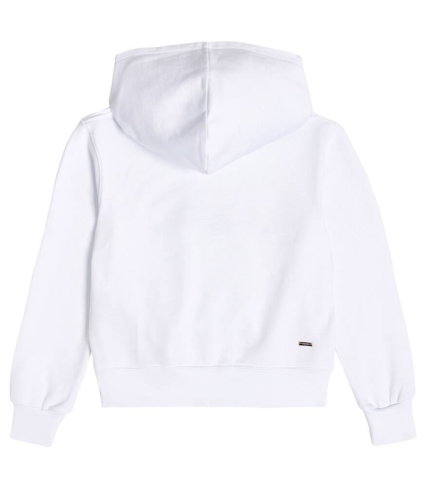 Shop Amiri Printed Cotton Hoodie In White