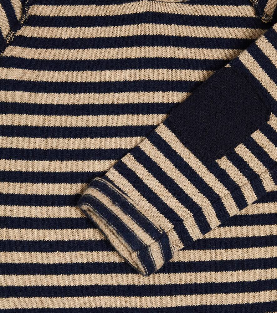 Shop 1+ In The Family Baby Leandre Striped Hoodie In Multicoloured