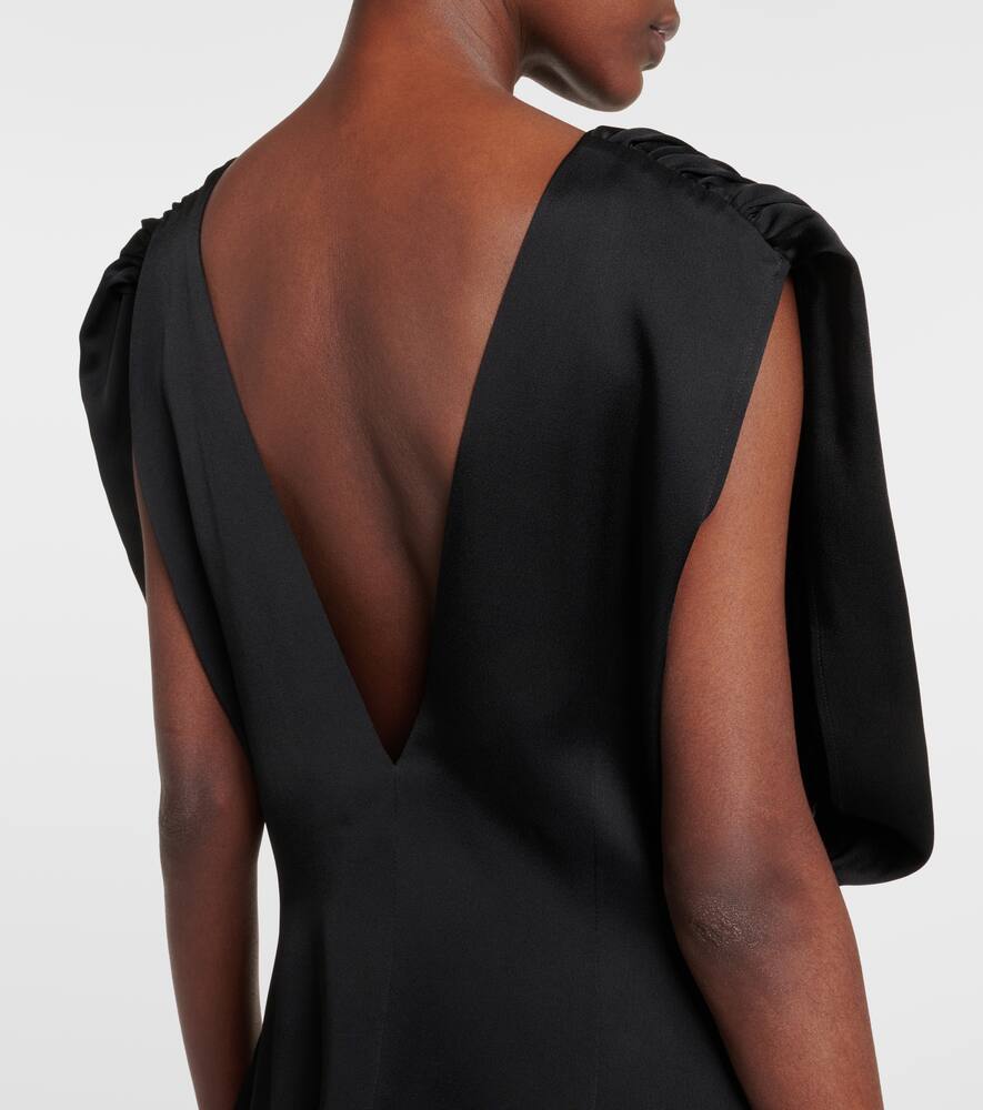 Jil Sander Acetate Blend Top Puffed Sleeves In Black