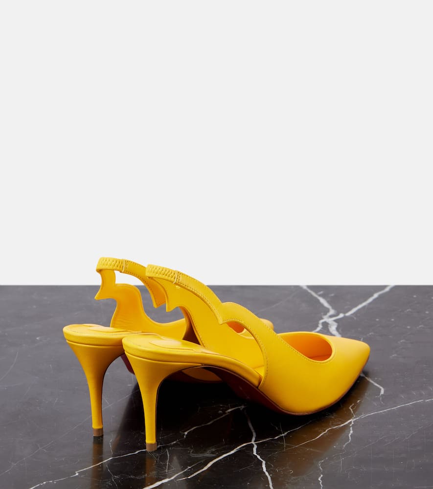 Christian Louboutin Slingback-pumps Hot Chick Sling 70 Aus Leder In Gelb 