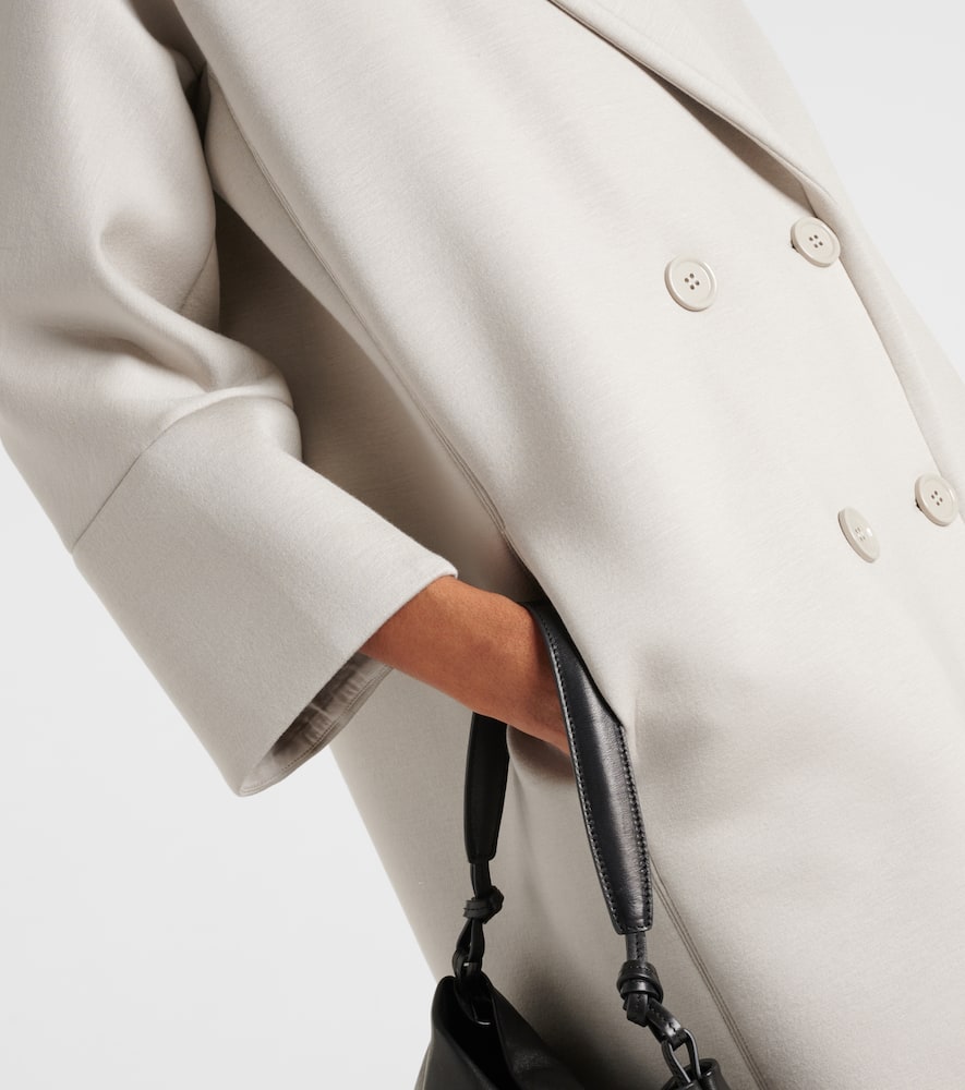 《送料無料 MAX MARA Double-breasted coat in jersey MARICA 送料無料 MAX MARA Double-breasted coat in jersey MARICA (Max