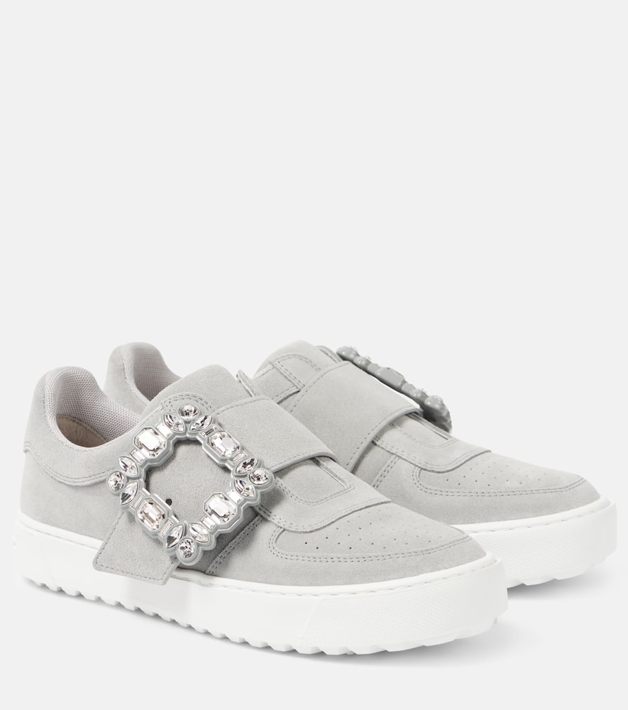 Very Vivier embellished suede sneakers