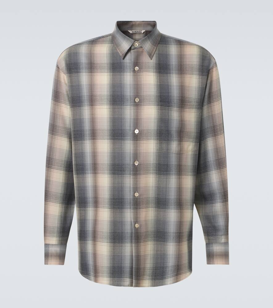 Auralee Checked wool shirt