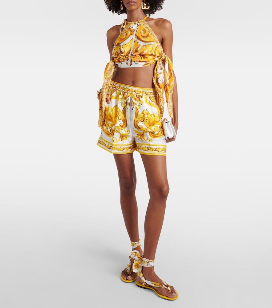 Dolce & Gabbana Majolica silk satin top