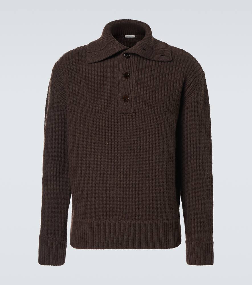 Dries Van Noten Virgin wool polo sweater