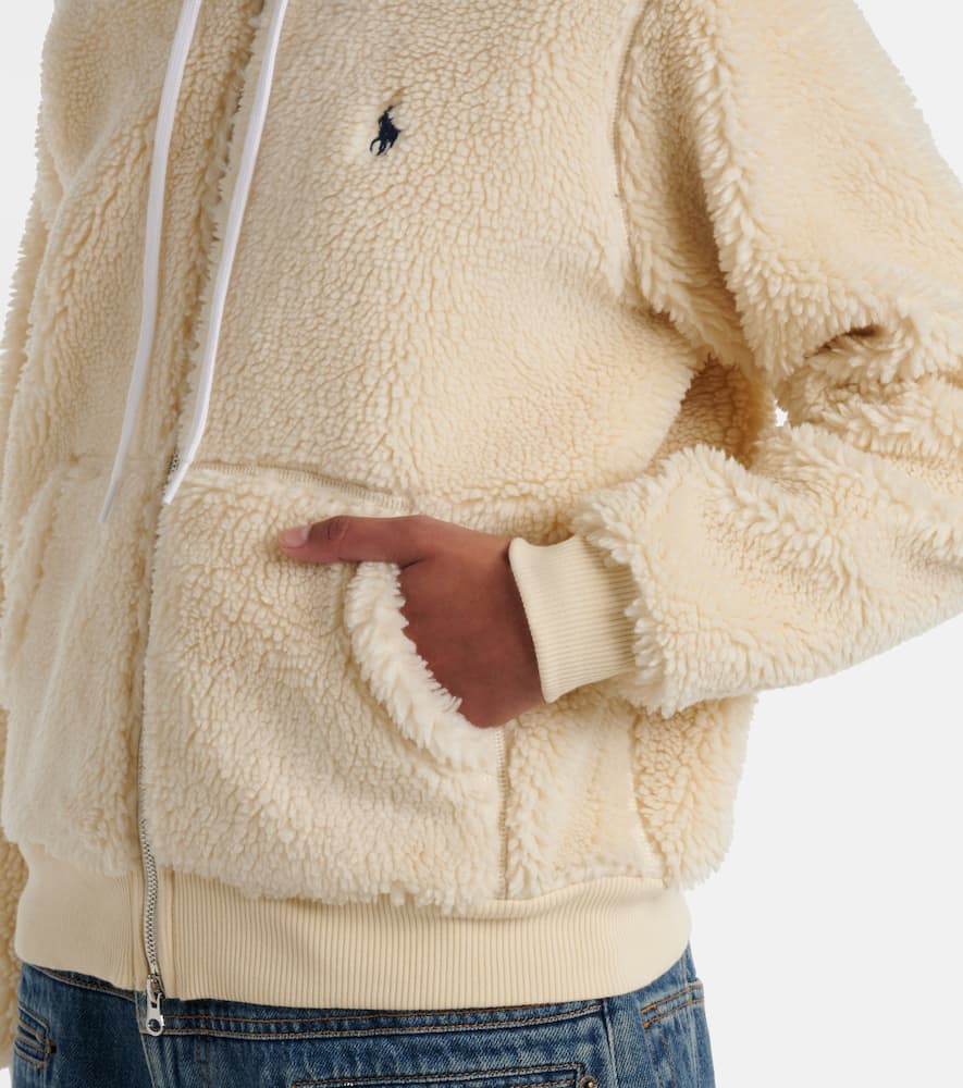 Polo Ralph Lauren Teddy Hoodie In Weiss