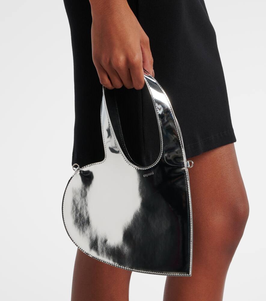 Coperni Tasche Baby Heart Aus Metallic-leder