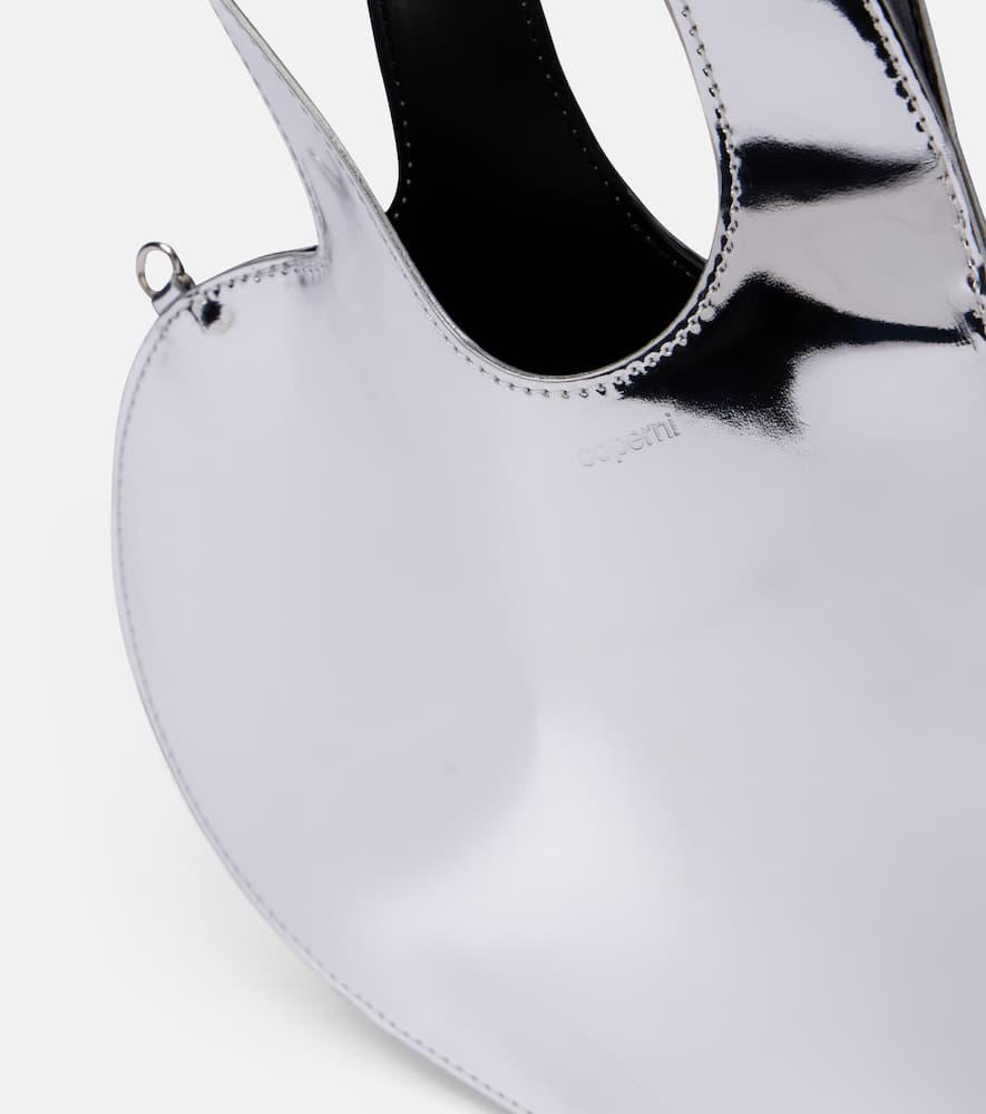 Coperni Tasche Baby Heart Aus Metallic-leder
