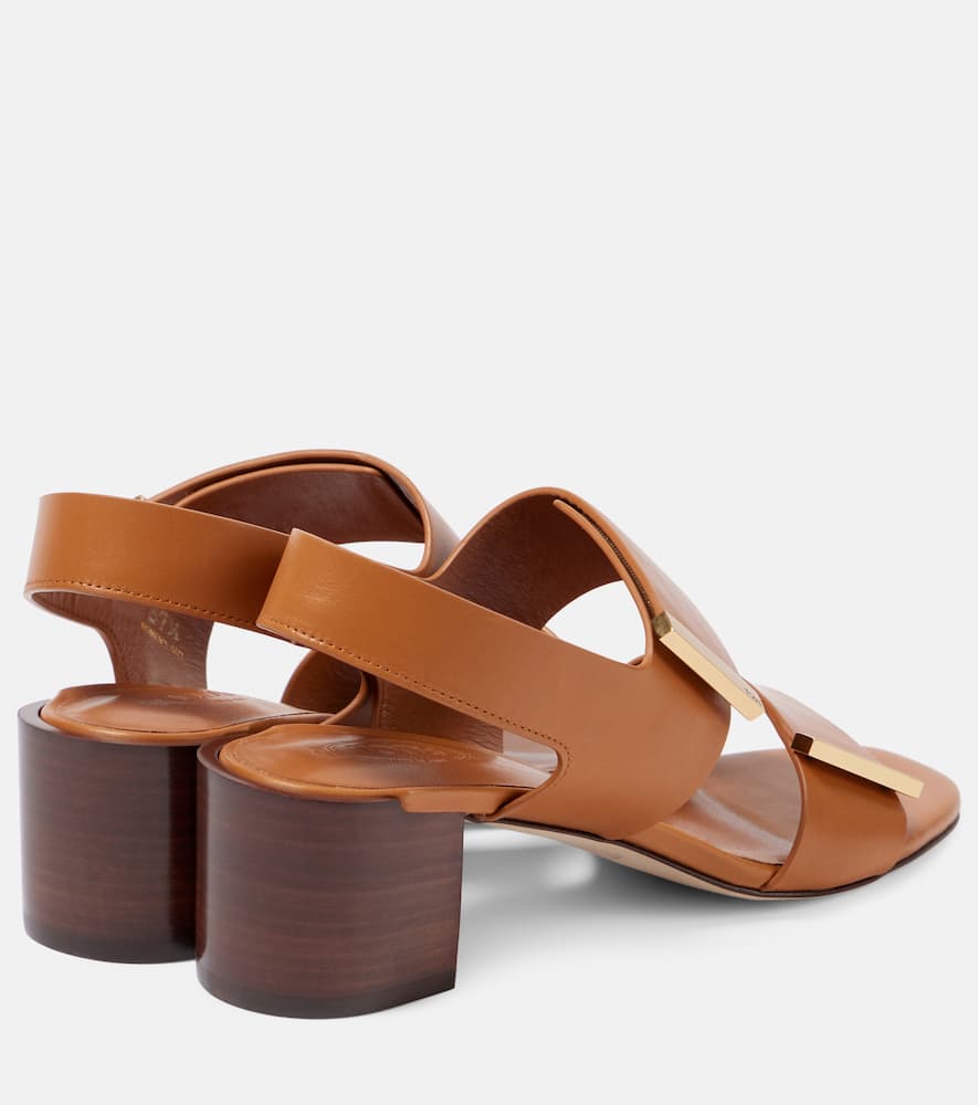 Tod's Strappy Leather Sandals In Brown