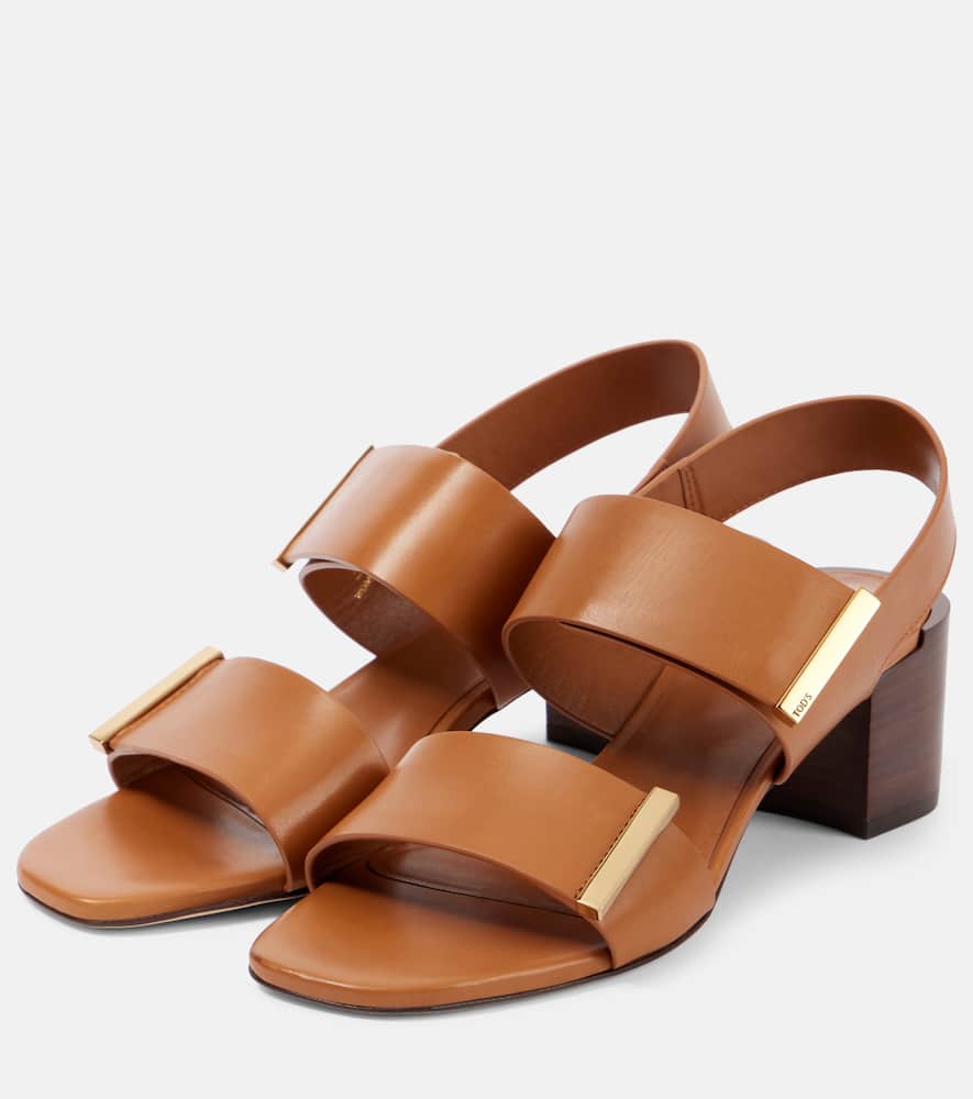 Tod's Strappy Leather Sandals In Brown