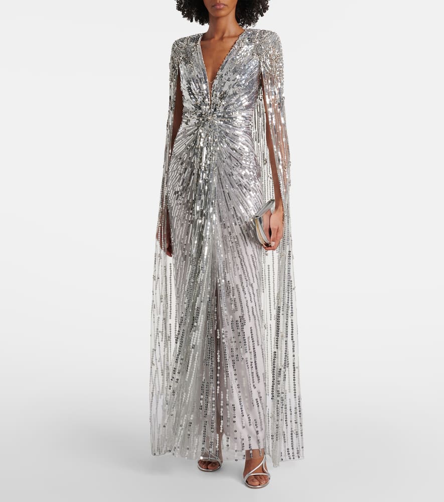 Jenny Packham Cocktailkleid Gold Rush Mit Pailletten In Silber