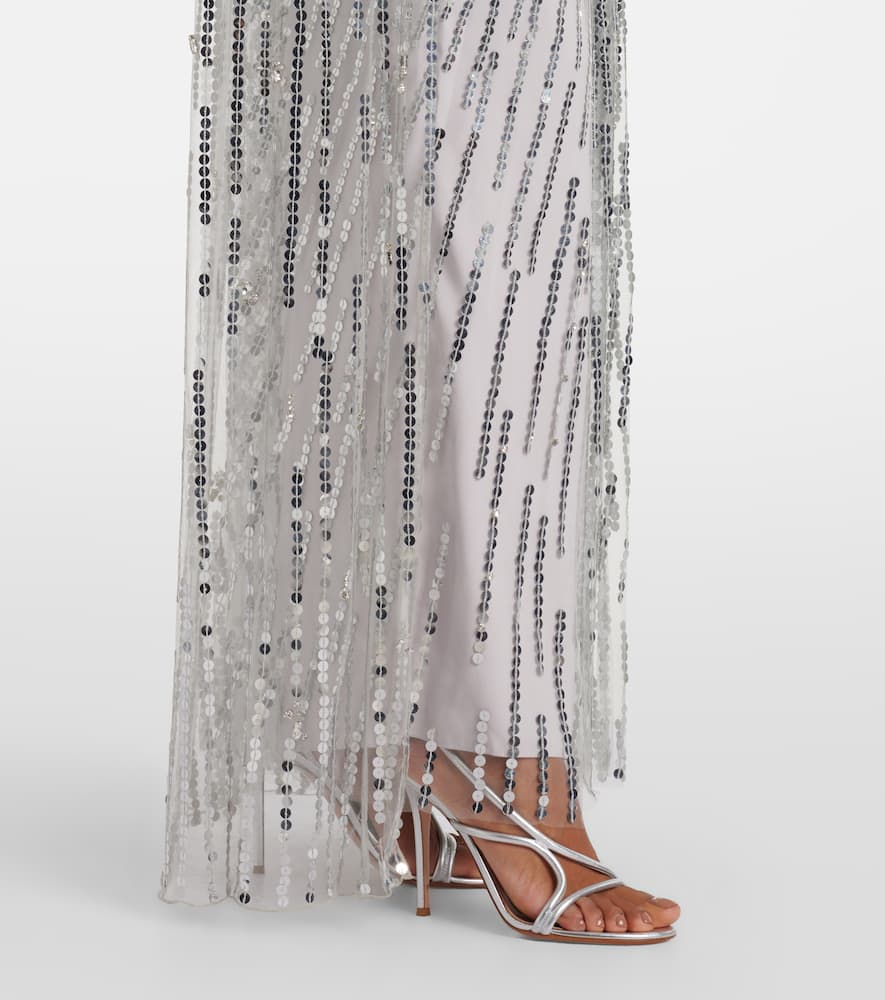 Jenny Packham Cocktailkleid Gold Rush Mit Pailletten In Silber