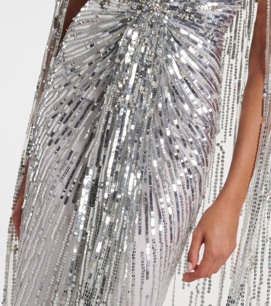 Jenny Packham Cocktailkleid Gold Rush Mit Pailletten In Silber