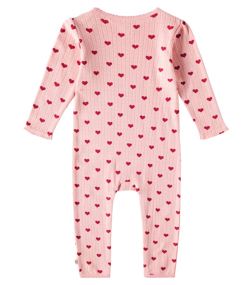 Konges Sløjd Baby Minnie Pointelle Printed Cotton Onesie In Pink