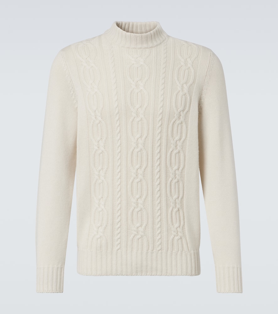 Cable-knit cashmere sweater