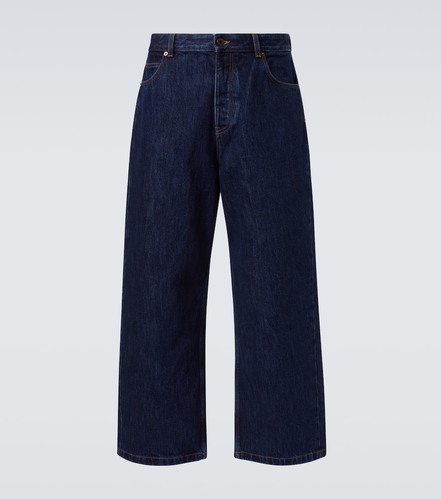 Mid-rise barrel-leg jeans