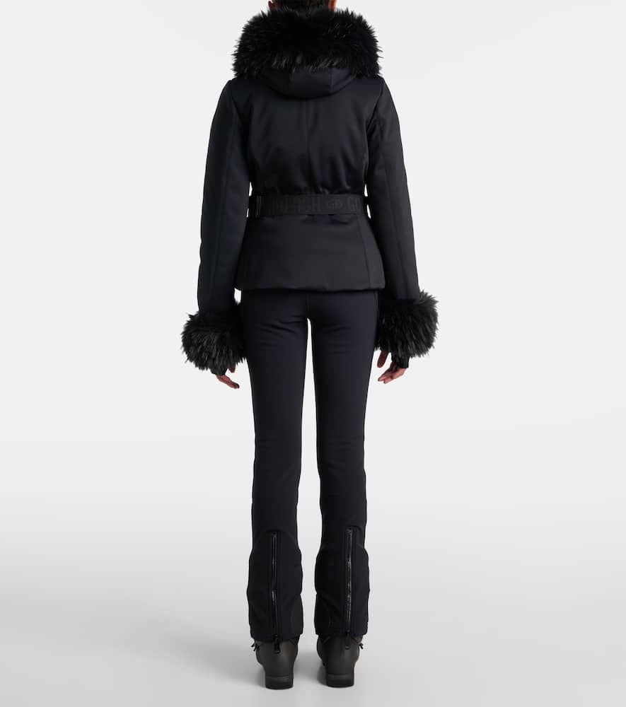 Goldbergh Giselle Faux Fur-trimmed Ski Jacket In Black