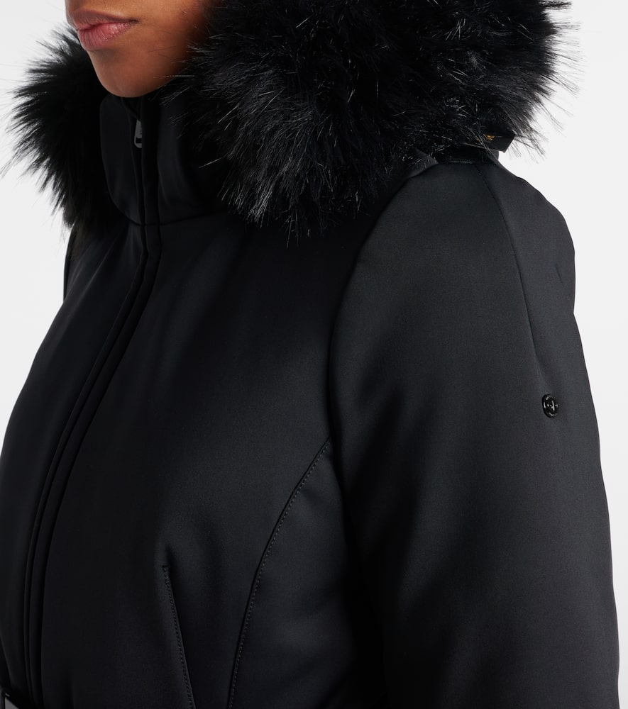 Goldbergh Giselle Faux Fur-trimmed Ski Jacket In Black